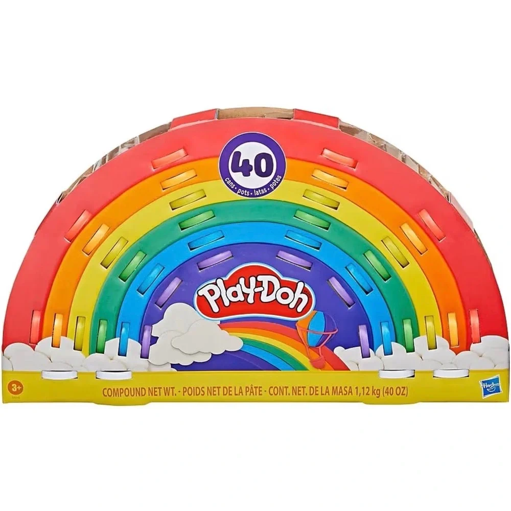 Play-Doh Rainbow 40-Pack Case of Colors Non-Toxic Modeling Compound